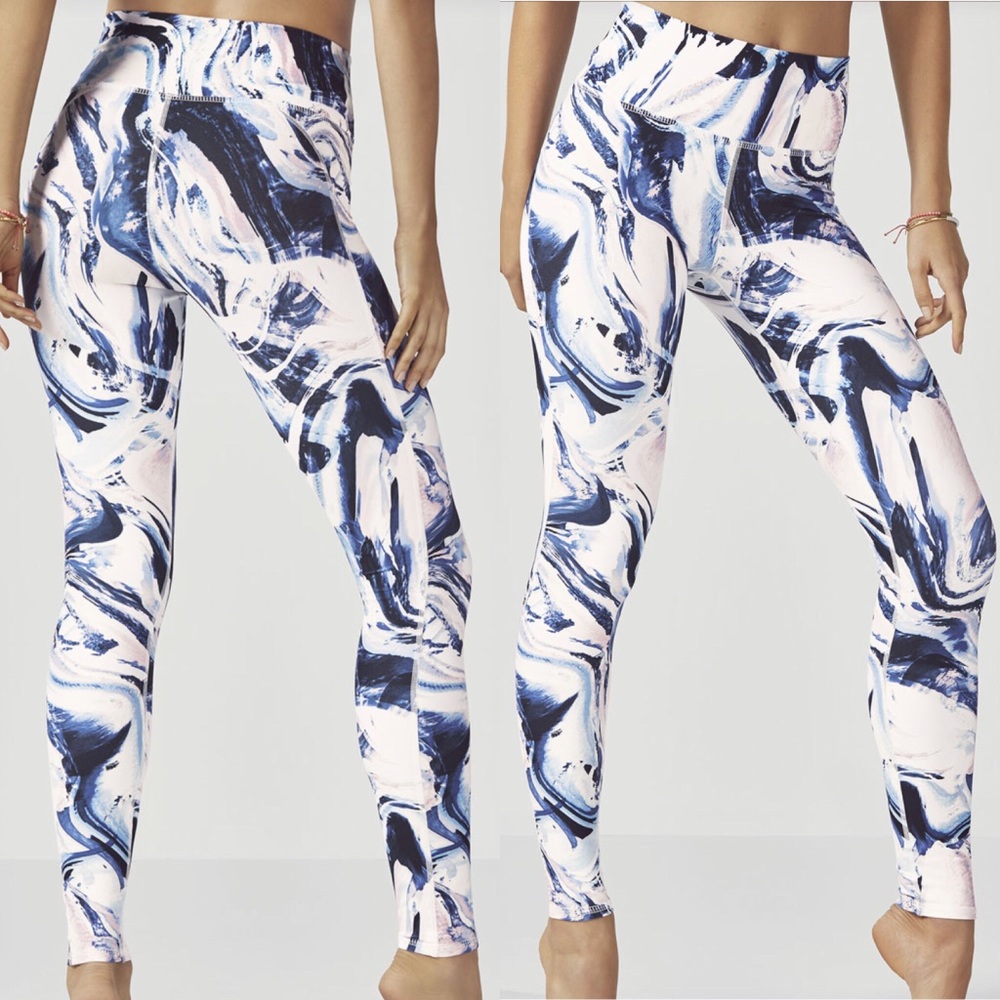 Fabletics High Waisted Marble Leggings